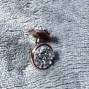 Druzy quartz stud earrings